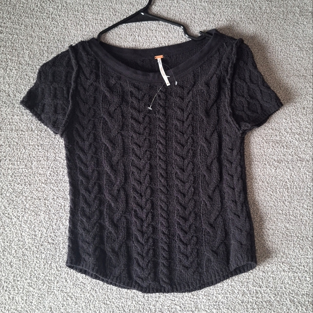 NWOT- Free People Cable Knit Sweater Top